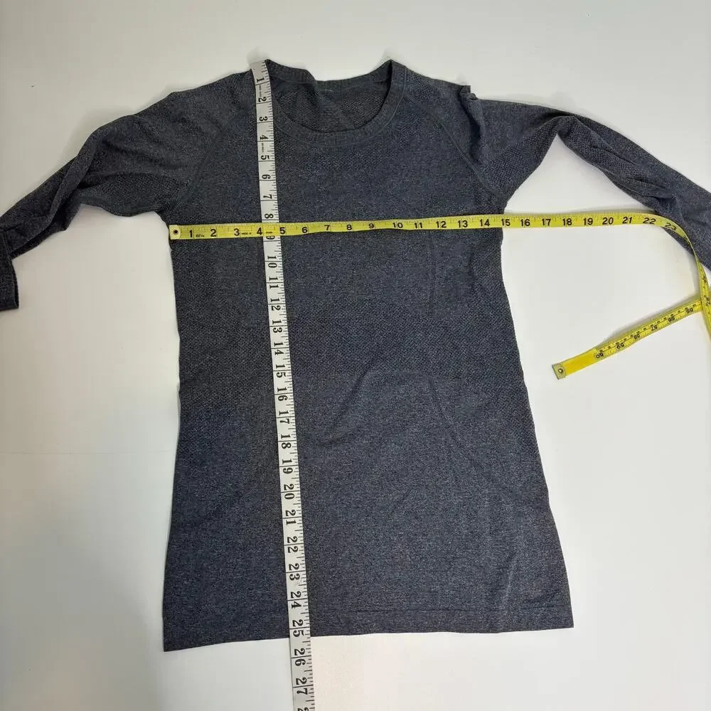 Lululemon Women’s Long Sleeve Swiftly Tech Gray Crew Neck Shirt 6